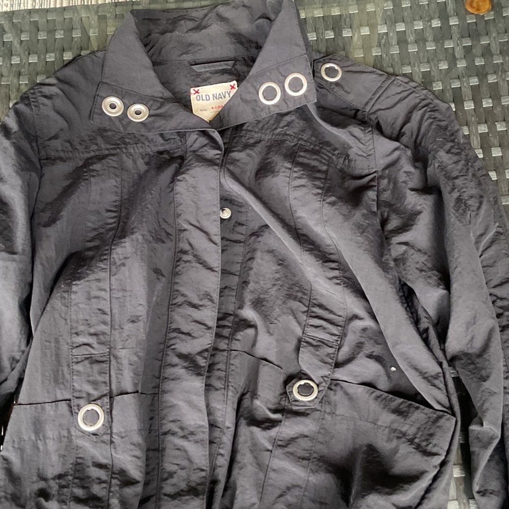 Old Navy Utility Jacket in Black with Silver Accents